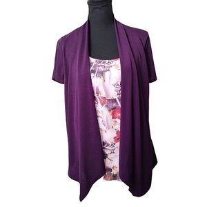Plum Floral Top Naif from Anthropologie